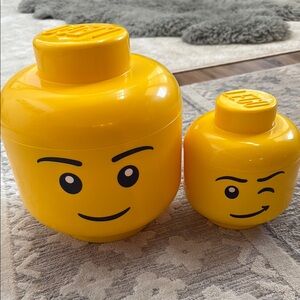 Yellow LEGO Head Storage Containers